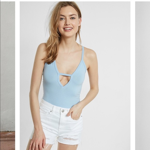 light blue bodysuit